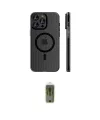 ieg™ iPhone 14 Pro Max Kılıf Pusula Minimal Koleksiyonu - Siyah Joko Magic 5D Hayalet Cam
