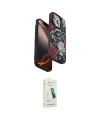 ieg™ iPhone 14 Pro Max Kılıf Siluet Doku - Şeffaf Pasifik Cam Ekran Koruyucu