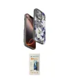 ieg™ iPhone 14 Pro Max Kılıf Siluet Doku - Siyah 6D Mat Seramik Hayalet Nano Ekran Koruyucu