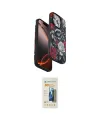 ieg™ iPhone 14 Pro Max Kılıf Siluet Doku - Siyah 6D Mat Seramik Hayalet Nano Ekran Koruyucu