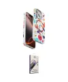 ieg™ iPhone 14 Pro Max Kılıf Siluet Doku - Siyah Bilvis 3D Mat Cam Ekran Koruyucu