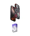 ieg™ iPhone 14 Pro Max Kılıf Siluet Doku - Siyah Bilvis 5in1 3D Magic Cam Ekran Koruyucu
