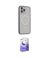 ieg™ iPhone 14 Pro Max Kılıf Siluet Işık Koleksiyonu - Siyah Bilvis 5in1 5D Magic Hayalet Cam Ekran Koruyucu