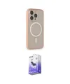 ieg™ iPhone 14 Pro Max Kılıf Siluet Işık Koleksiyonu - Siyah Bilvis 5in1 5D Magic Hayalet Cam Ekran Koruyucu