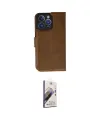 ieg™ iPhone 14 Pro Max Kılıf Siluet Işık Serisi - Siyah Bilvis 3D Mat Cam Ekran Koruyucu
