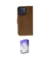 ieg™ iPhone 14 Pro Max Kılıf Siluet Işık Serisi - Siyah Bilvis 5in1 3D Magic Cam Ekran Koruyucu
