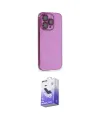 ieg™ iPhone 14 Pro Max Kılıf Siluet Minimal Özel Seri - Siyah Bilvis 5in1 5D Magic Hayalet Cam Ekran Koruyucu
