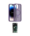 ieg™ iPhone 14 Pro Max Kılıf Siluet Minimal Prime - Şeffaf 360 Full Body Arka Koruyucu