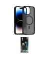 ieg™ iPhone 14 Pro Max Kılıf Siluet Minimal Prime - Şeffaf 360 Full Body Arka Koruyucu