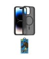 ieg™ iPhone 14 Pro Max Kılıf Siluet Minimal Prime - Siyah 18D Cam Ekran Koruyucu