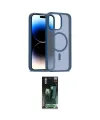 ieg™ iPhone 14 Pro Max Kılıf Siluet Minimal Prime - Siyah 360 Mat Full Body Arka Koruyucu