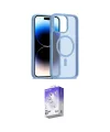 ieg™ iPhone 14 Pro Max Kılıf Siluet Minimal Prime - Siyah Bilvis 5in1 3D Magic Cam Ekran Koruyucu