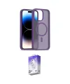 ieg™ iPhone 14 Pro Max Kılıf Siluet Minimal Prime - Siyah Bilvis 5in1 3D Magic Cam Ekran Koruyucu