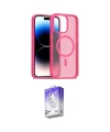 ieg™ iPhone 14 Pro Max Kılıf Siluet Minimal Prime - Siyah Bilvis 5in1 3D Magic Cam Ekran Koruyucu