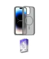 ieg™ iPhone 14 Pro Max Kılıf Siluet Minimal Prime - Siyah Bilvis 5in1 3D Magic Cam Ekran Koruyucu