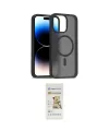ieg™ iPhone 14 Pro Max Kılıf Siluet Minimal Prime - Siyah Mat Seramik Nano Ekran Koruyucu