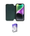 ieg™ iPhone 14 Pro Max Kılıf Siluet Minimal Serisi - Siyah Bilvis 5in1 3D Magic Cam Ekran Koruyucu
