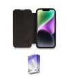 ieg™ iPhone 14 Pro Max Kılıf Siluet Minimal Serisi - Siyah Bilvis 5in1 3D Magic Cam Ekran Koruyucu