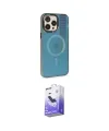 ieg™ iPhone 14 Pro Max Kılıf Siluet Modern Koleksiyonu - Siyah Bilvis 5in1 5D Magic Hayalet Cam Ekran Koruyucu
