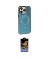 ieg™ iPhone 14 Pro Max Kılıf Siluet Modern Koleksiyonu - Siyah Buffer Hayalet Cam Ekran Koruyucu