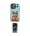 ieg™ iPhone 14 Pro Max Kılıf Siluet Modern Özel Seri - Şeffaf 360 Full Body Arka Koruyucu