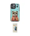 ieg™ iPhone 14 Pro Max Kılıf Siluet Modern Özel Seri - Siyah 6D Mat Seramik Hayalet Nano Ekran Koruyucu