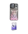ieg™ iPhone 14 Pro Max Kılıf Siluet Modern Özel Seri - Siyah Bilvis 5in1 5D Magic Hayalet Cam Ekran Koruyucu