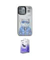 ieg™ iPhone 14 Pro Max Kılıf Siluet Modern Özel Seri - Siyah Bilvis 5in1 5D Magic Hayalet Cam Ekran Koruyucu