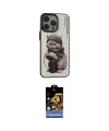 ieg™ iPhone 14 Pro Max Kılıf Siluet Modern Özel Seri - Siyah Buffer Hayalet Cam Ekran Koruyucu
