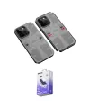 ieg™ iPhone 14 Pro Max Kılıf Ufuk Doku Prime - Siyah Bilvis 5in1 5D Magic Hayalet Cam Ekran Koruyucu