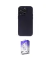 ieg™ iPhone 14 Pro Max Kılıf Ufuk Minimal Özel Seri - Siyah Bilvis 5in1 3D Magic Cam Ekran Koruyucu
