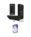 ieg™ iPhone 14 Pro Max Kılıf Vadi Form Prime - Siyah Bilvis 5in1 3D Magic Cam Ekran Koruyucu