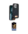ieg™ iPhone 14 Pro Max Kılıf Vadi Klasik Serisi - Siyah Buffer Hayalet Cam Ekran Koruyucu