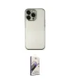 ieg™ iPhone 14 Pro Max Kılıf Vadi Minimal - Siyah Bilvis 3D Mat Cam Ekran Koruyucu
