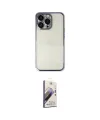 ieg™ iPhone 14 Pro Max Kılıf Vadi Minimal - Siyah Bilvis 3D Mat Cam Ekran Koruyucu