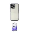 ieg™ iPhone 14 Pro Max Kılıf Vadi Minimal - Siyah Bilvis 5in1 5D Magic Hayalet Cam Ekran Koruyucu