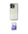 ieg™ iPhone 14 Pro Max Kılıf Vadi Minimal - Siyah Bilvis 5in1 5D Magic Hayalet Cam Ekran Koruyucu
