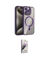 ieg™ iPhone 14 Pro Max Kılıf Yadigar Asil Koleksiyonu - Siyah Bilvis 3D Mat Cam Ekran Koruyucu