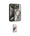 ieg™ iPhone 14 Pro Max Kılıf Yadigar Asil Koleksiyonu - Siyah Bilvis 3D Mat Cam Ekran Koruyucu