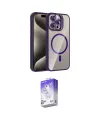 ieg™ iPhone 14 Pro Max Kılıf Yadigar Asil Koleksiyonu - Siyah Bilvis 5in1 3D Magic Cam Ekran Koruyucu