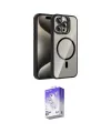 ieg™ iPhone 14 Pro Max Kılıf Yadigar Asil Koleksiyonu - Siyah Bilvis 5in1 3D Magic Cam Ekran Koruyucu