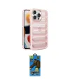 ieg™ iPhone 14 Pro Max Kılıf Yadigar Doku Özel Seri - Siyah 18D Cam Ekran Koruyucu