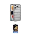 ieg™ iPhone 14 Pro Max Kılıf Yadigar Doku Özel Seri - Siyah Buffer Hayalet Cam Ekran Koruyucu