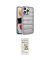 ieg™ iPhone 14 Pro Max Kılıf Yadigar Doku Özel Seri - Siyah Mat Seramik Nano Ekran Koruyucu