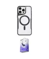 ieg™ iPhone 14 Pro Max Kılıf Yadigar Klasik Özel Seri - Siyah Bilvis 5in1 5D Magic Hayalet Cam Ekran Koruyucu
