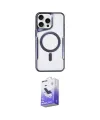 ieg™ iPhone 14 Pro Max Kılıf Yadigar Klasik Özel Seri - Siyah Bilvis 5in1 5D Magic Hayalet Cam Ekran Koruyucu