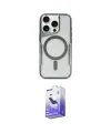 ieg™ iPhone 14 Pro Max Kılıf Yadigar Klasik Özel Seri - Siyah Bilvis 5in1 5D Magic Hayalet Cam Ekran Koruyucu