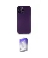 ieg™ iPhone 14 Pro Max Kılıf Yadigar Yansıma Serisi - Siyah Bilvis 5in1 3D Magic Cam Ekran Koruyucu