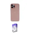 ieg™ iPhone 14 Pro Max Kılıf Yadigar Yansıma Serisi - Siyah Bilvis 5in1 3D Magic Cam Ekran Koruyucu