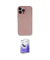 ieg™ iPhone 14 Pro Max Kılıf Yadigar Yansıma Serisi - Siyah Bilvis 5in1 5D Magic Hayalet Cam Ekran Koruyucu